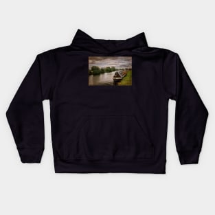 Narrowboat Moored At Lechlade Kids Hoodie